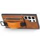 Кожаный чехол Wallet case and straps для Samsung Galaxy S24 Ultra Коричневый / Brown - фото