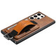 Шкіряний чохол Wallet case and straps для Samsung Galaxy S24 Ultra Коричневий / Brown - фото