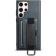Кожаный чехол Wallet case and straps для Samsung Galaxy S24 Ultra Синий / Blue - фото