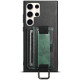 Шкіряний чохол Wallet case and straps для Samsung Galaxy S24 Ultra Чорний / Black - фото