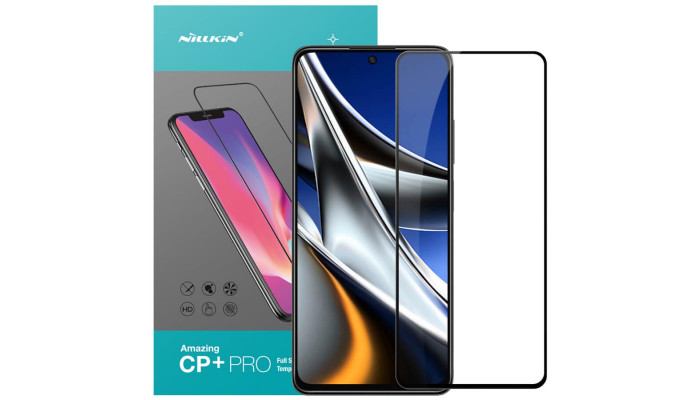 Защитное стекло Nillkin (CP+PRO) для Xiaomi Poco X4 Pro 5G Черный - фото