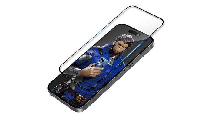 Защитное 3D стекло Blueo Invisible Airbag Anti-broken для Apple iPhone 14 Pro Max / 15 Plus (6.7