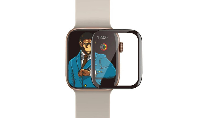 Полимерная 3D пленка Blueo High-Molecule для Apple Watch 7/8/9 41mm (+ аппликатор) Черный - фото