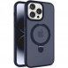 TPU+PC чохол Metal Buttons with MagSafe Colorful HQ Ring для Apple iPhone 14 Pro (6.1") Dark Blue