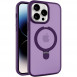 TPU+PC чехол Metal Buttons with MagSafe Colorful HQ Ring для Apple iPhone 14 Pro (6.1") Purple