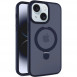 TPU+PC чехол Metal Buttons with MagSafe Colorful HQ Ring для Apple iPhone 14 / 13 (6.1") Dark Blue