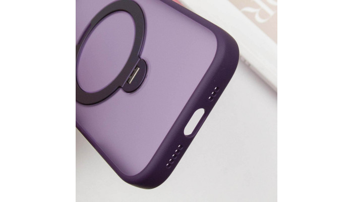 TPU+PC чохол Metal Buttons with MagSafe Colorful HQ Ring для Apple iPhone 14 / 13 (6.1