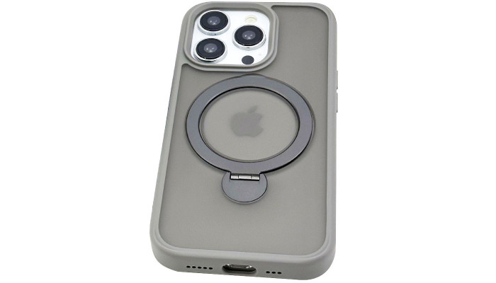 TPU+PC чохол Metal Buttons with MagSafe Colorful HQ Ring для Apple iPhone 15 Pro Max (6.7