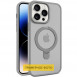 TPU+PC чохол Metal Buttons with MagSafe Colorful HQ Ring для Apple iPhone 16 (6.1") Grey