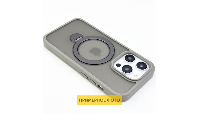 TPU+PC чехол Metal Buttons with MagSafe Colorful HQ Ring для Apple iPhone 16 (6.1