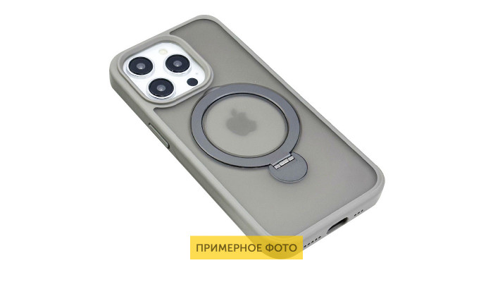 TPU+PC чохол Metal Buttons with MagSafe Colorful HQ Ring для Apple iPhone 16 (6.1