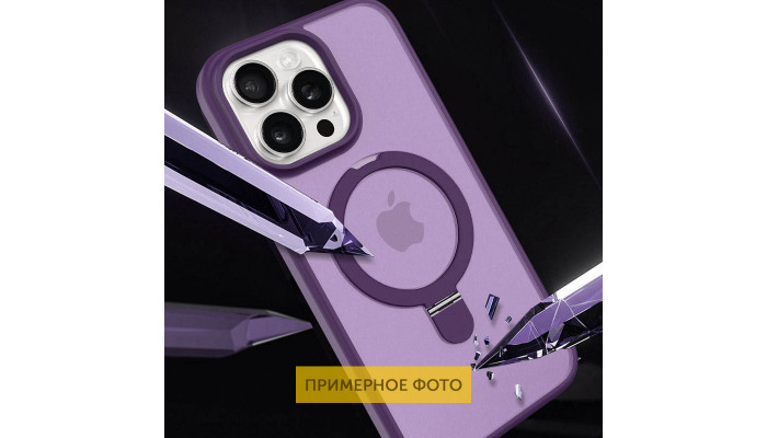 TPU+PC чехол Metal Buttons with MagSafe Colorful HQ Ring для Apple iPhone 16 (6.1