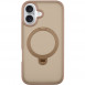 TPU+PC чехол Metal Buttons with MagSafe Colorful HQ Ring для Apple iPhone 16 (6.1") Rose Gold