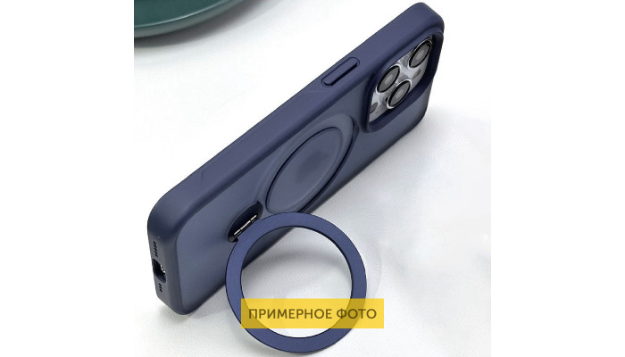 TPU+PC чехол Metal Buttons with MagSafe Colorful HQ Ring для Apple iPhone 16 Pro (6.3