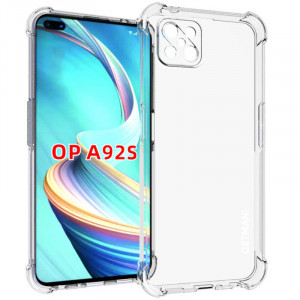 TPU чохол GETMAN Ease logo посилені кути Full Camera для Oppo A92s Безбарвний (прозорий)