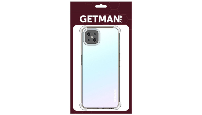 TPU чехол GETMAN Ease logo усиленные углы Full Camera для Oppo A92s Бесцветный (прозрачный) - фото