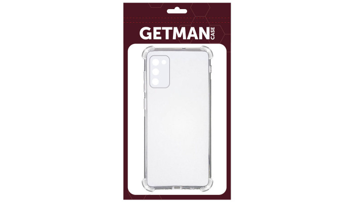 TPU чехол GETMAN Ease logo усиленные углы Full Camera для Samsung Galaxy A03s Бесцветный (прозрачный) - фото