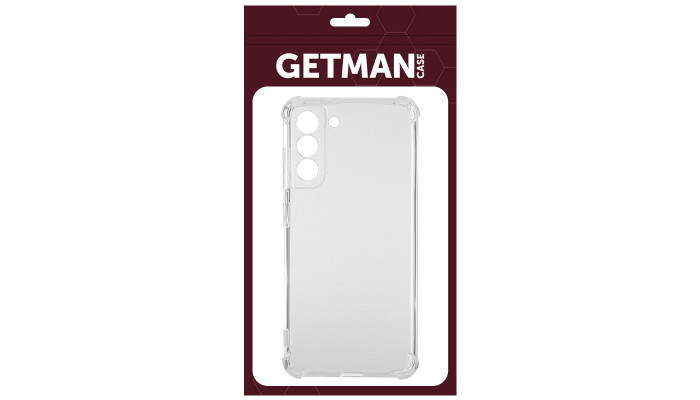 TPU чехол GETMAN Ease logo усиленные углы Full Camera для Samsung Galaxy S21 FE Бесцветный (прозрачный) - фото