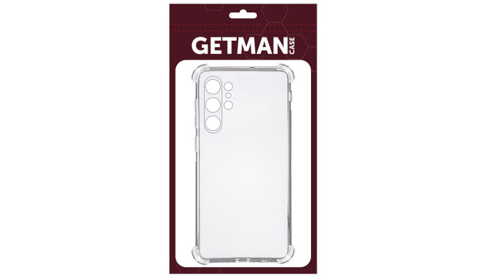 TPU чохол GETMAN Ease logo посилені кути Full Camera для Samsung Galaxy S22 Ultra Безбарвний (прозорий) - фото