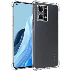 TPU чохол GETMAN Ease logo посилені кути Full Camera для Oppo Reno 7 4G Безбарвний (прозорий)