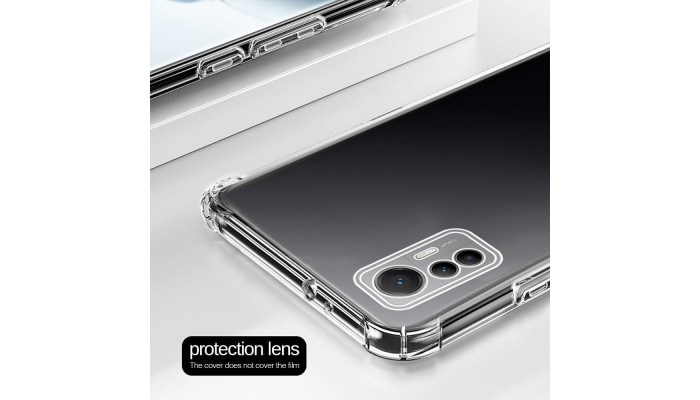 TPU чехол GETMAN Ease logo усиленные углы Full Camera для Xiaomi 12 Lite Бесцветный (прозрачный) - фото
