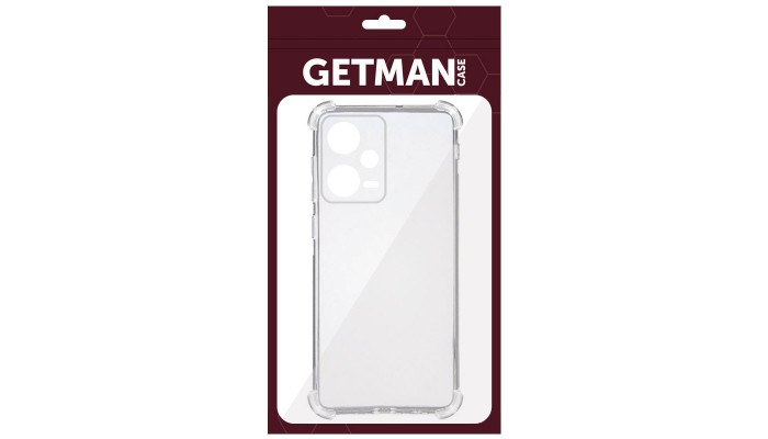 TPU чехол GETMAN Ease logo усиленные углы Full Camera для Xiaomi Redmi Note 12 Pro+ 5G Бесцветный (прозрачный) - фото