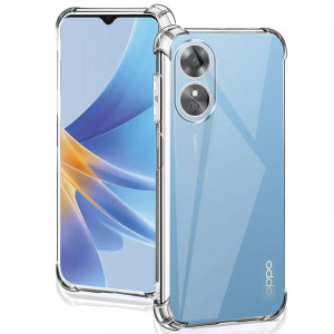 TPU чехол GETMAN Ease logo усиленные углы Full Camera для Oppo Reno 8 T 4G Бесцветный (прозрачный)