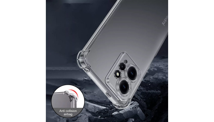 TPU чехол GETMAN Ease logo усиленные углы Full Camera для Xiaomi Redmi Note 12 4G Бесцветный (прозрачный) - фото