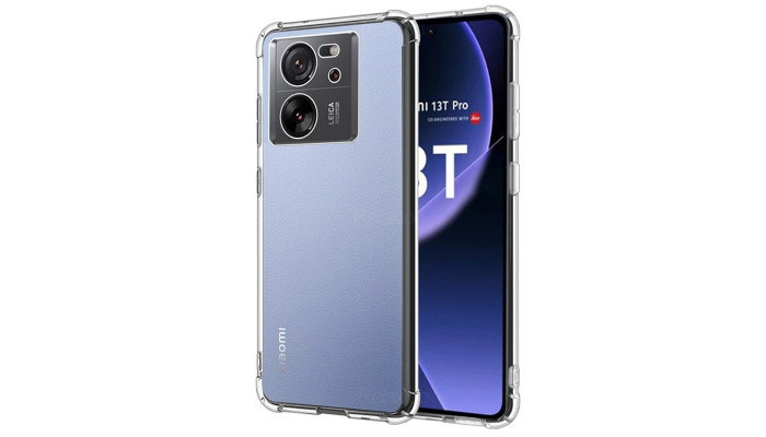 TPU чехол GETMAN Ease logo усиленные углы Full Camera для Xiaomi 13T / 13T Pro Бесцветный (прозрачный) - фото