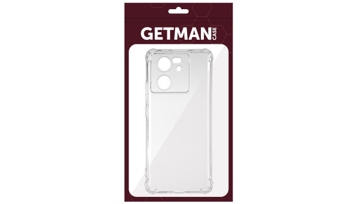 TPU чехол GETMAN Ease logo усиленные углы Full Camera для Xiaomi 13T / 13T Pro Бесцветный (прозрачный) - фото