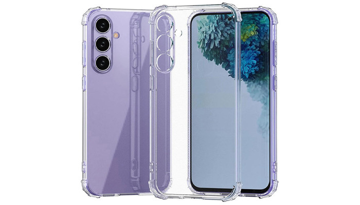 TPU чехол GETMAN Ease logo усиленные углы Full Camera для Samsung Galaxy S24 Бесцветный (прозрачный) - фото