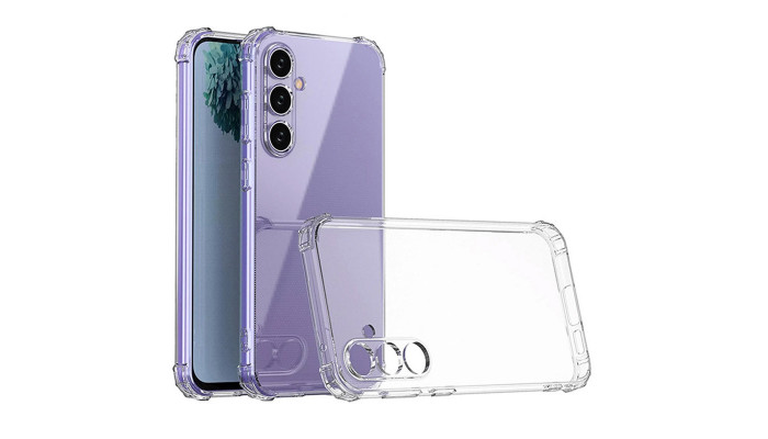 TPU чехол GETMAN Ease logo усиленные углы Full Camera для Samsung Galaxy S24 Бесцветный (прозрачный) - фото