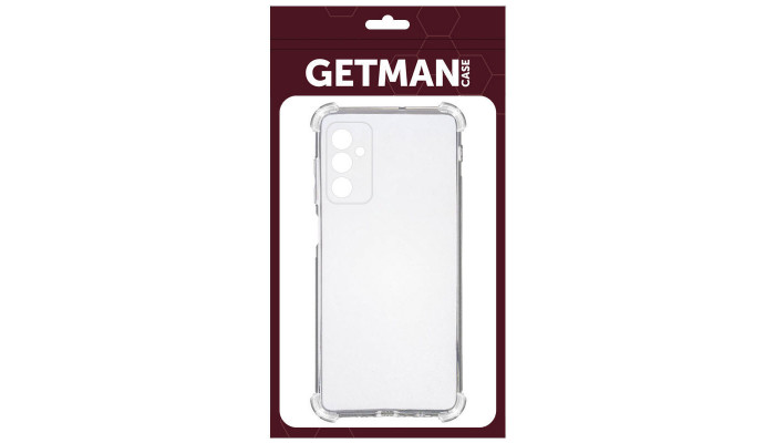 TPU чехол GETMAN Ease logo усиленные углы Full Camera для Samsung Galaxy A15 4G/5G / M15 5G Бесцветный (прозрачный) - фото