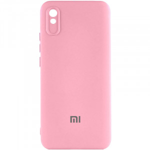 Чохол Silicone Cover Lakshmi Full Camera (AAA) with Logo для Xiaomi Redmi 9A Рожевий / Light pink