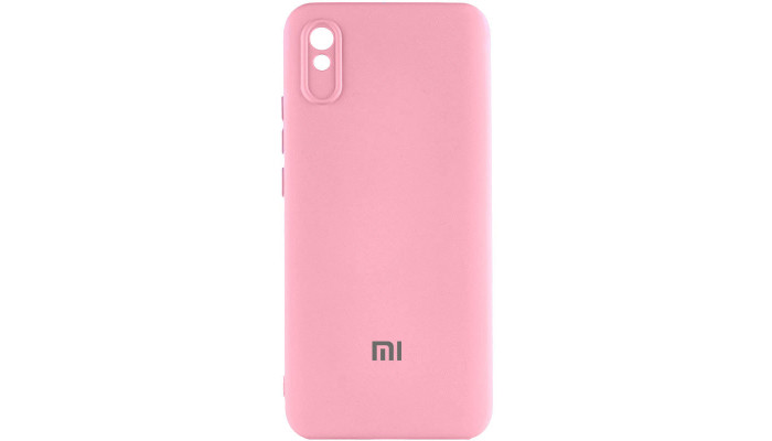 Чохол Silicone Cover Lakshmi Full Camera (AAA) with Logo для Xiaomi Redmi 9A Рожевий / Light pink - фото