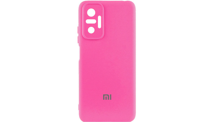 Чехол Silicone Cover Lakshmi Full Camera (AAA) with Logo для Xiaomi Redmi Note 10 Pro / 10 Pro Max Розовый / Barbie pink - фото