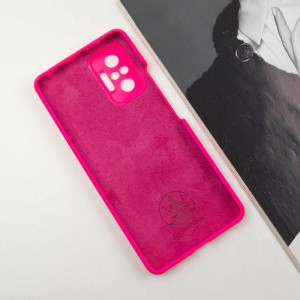 Чехол Silicone Cover Lakshmi Full Camera (AAA) with Logo для Xiaomi Redmi Note 10 Pro / 10 Pro Max Розовый / Barbie pink