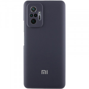 Чехол Silicone Cover Lakshmi Full Camera (AAA) with Logo для Xiaomi Redmi Note 10 Pro / 10 Pro Max Серый / Dark Gray