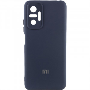 Чехол Silicone Cover Lakshmi Full Camera (AAA) with Logo для Xiaomi Redmi Note 10 Pro / 10 Pro Max Темно-синий / Midnight blue