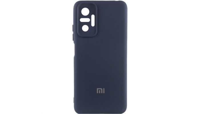 Чехол Silicone Cover Lakshmi Full Camera (AAA) with Logo для Xiaomi Redmi Note 10 Pro / 10 Pro Max Темно-синий / Midnight blue - фото