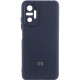 Чехол Silicone Cover Lakshmi Full Camera (AAA) with Logo для Xiaomi Redmi Note 10 Pro / 10 Pro Max Темно-синий / Midnight blue - фото