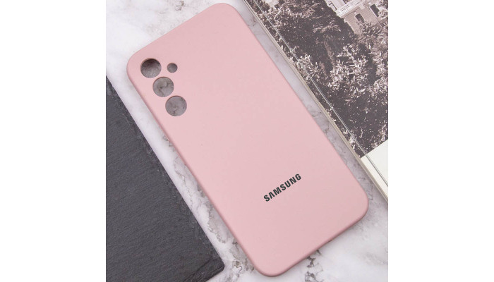 Чехол Silicone Cover Lakshmi Full Camera (AAA) with Logo для Samsung Galaxy A54 5G Розовый / Pink Sand - фото