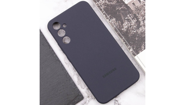 Чехол Silicone Cover Lakshmi Full Camera (AAA) with Logo для Samsung Galaxy A54 5G Серый / Dark Gray - фото