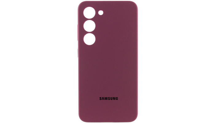 Чохол Silicone Cover Lakshmi Full Camera (AAA) with Logo для Samsung Galaxy A54 5G Бордовий / Plum - фото