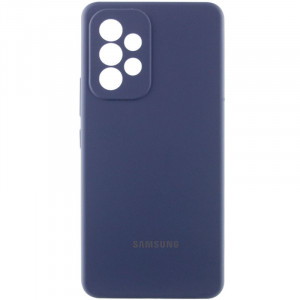 Чехол Silicone Cover Lakshmi Full Camera (AAA) with Logo для Samsung Galaxy A53 5G Темно-синий / Midnight blue