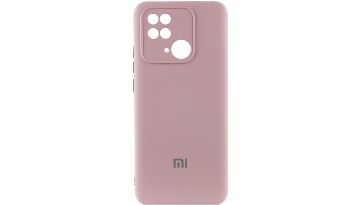 Чехол Silicone Cover Lakshmi Full Camera (AAA) with Logo для Xiaomi Redmi 10C Розовый / Pink Sand - фото