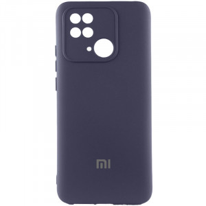 Чехол Silicone Cover Lakshmi Full Camera (AAA) with Logo для Xiaomi Redmi 10C Серый / Dark Gray