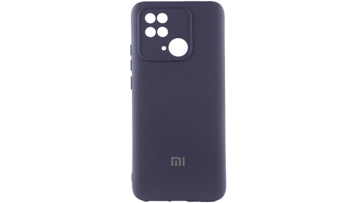 Чехол Silicone Cover Lakshmi Full Camera (AAA) with Logo для Xiaomi Redmi 10C Серый / Dark Gray - фото