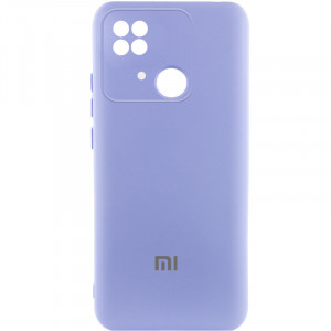 Чехол Silicone Cover Lakshmi Full Camera (AAA) with Logo для Xiaomi Redmi 10C Сиреневый / Dasheen