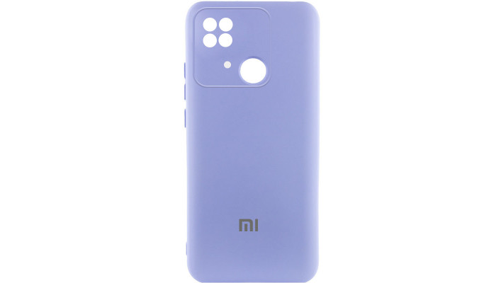 Чехол Silicone Cover Lakshmi Full Camera (AAA) with Logo для Xiaomi Redmi 10C Сиреневый / Dasheen - фото